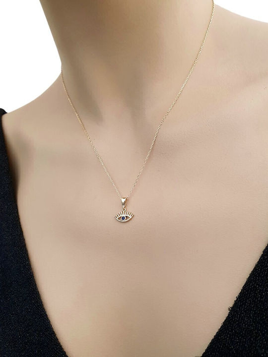 Papadopoulos Gold Charm Auge aus Gold 9 K