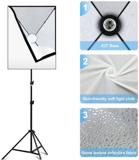Puluz Softbox Kit 50x70εκ. Λάμπα LED 30W 5700K
