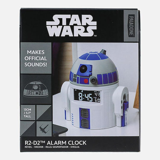 Paladone Star Wars Tischuhr Digital mit Wecker Weiß PP11315SW