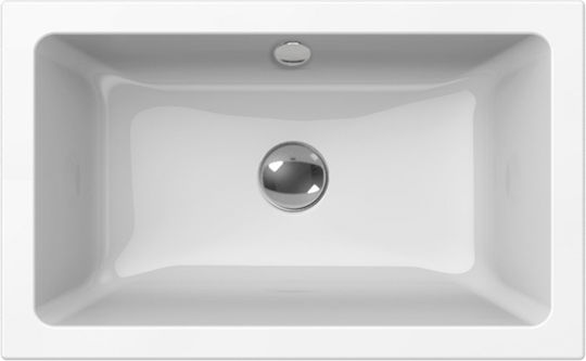 GSI Kube Eingelassenes Waschbecken Porzellan 60x37x16cm Weiß