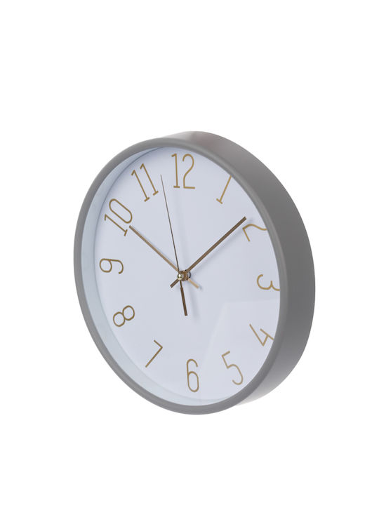 General Trade Wall Clock Plastic Gray Ø25cm