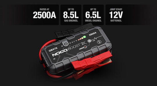 Noco Boost X Portable Car Battery Jump Starter 2500A with Power Bank / USB / Φακό 12V