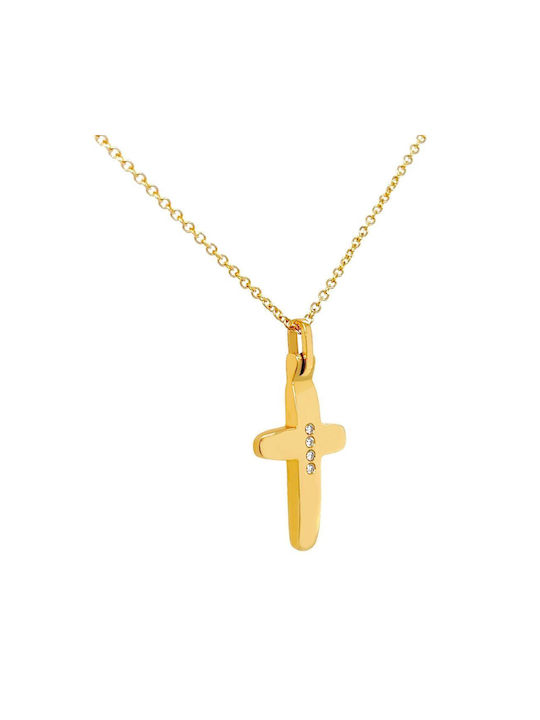 Xryseio Damen Gold Kreuz 18K