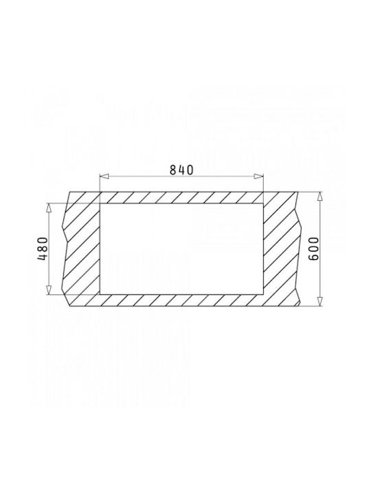 Pyramis Athena Extra 2B Ένθετος Νεροχύτης Inox Σατινέ Μ86xΠ50cm Ασημί