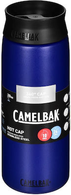 Camelbak Hot Cap Travel Mug Glass Thermos Stainless Steel BPA Free Navy 600ml with Mouthpiece 1834403060