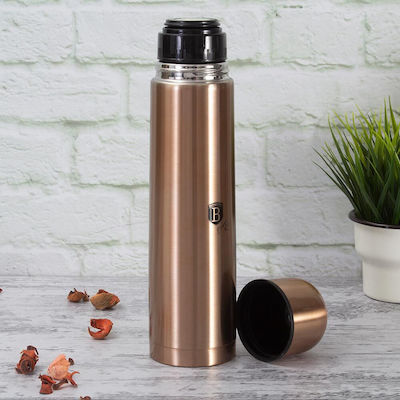 Berlinger Haus Flask Metallic Flasche Thermosflasche Rostfreier Stahl Rose Gold 750ml mit Kappenbecher