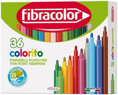 Fibracolor Colorito Μαρκαδόροι Ζωγραφικής Λεπτοί σε 36 Χρώματα