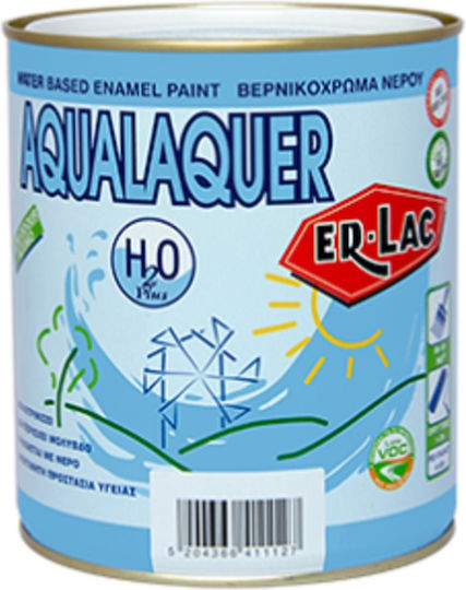 ER-LAC Βερνικόχρωμα Νερού 0.375lt Λευκό Σατινέ