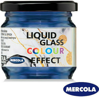 Mercola Liquid Glass Effect Χρωστική Χειροτεχνίας Μπλε για Υγρό Γυαλί Μεταλλικό 30ml