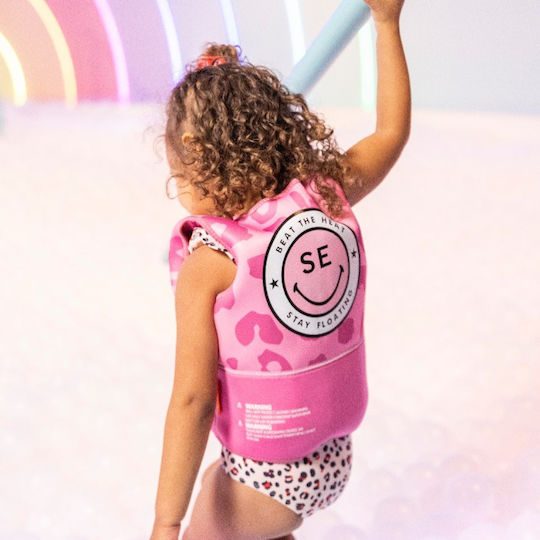 Swim Essentials Kinder-Schwimmweste Roze Panterprint Vest