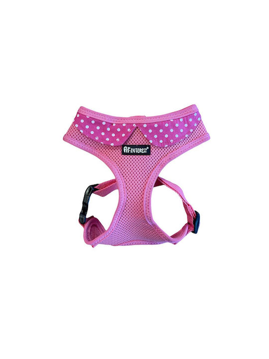 Pet Interest Ham de câine Vestă Mesh Collar Roz Mediu 38-51cm 5452-M