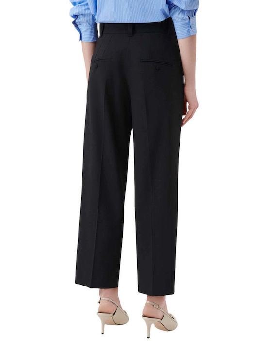 Marella Women's High-waisted Fabric Trousers Black