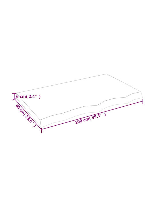 Shelf Wall Brown 100x60x6cm