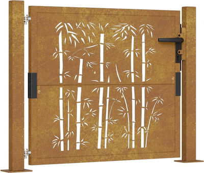 vidaXL Bamboo Garden Gate Brown 1.05x1.05m