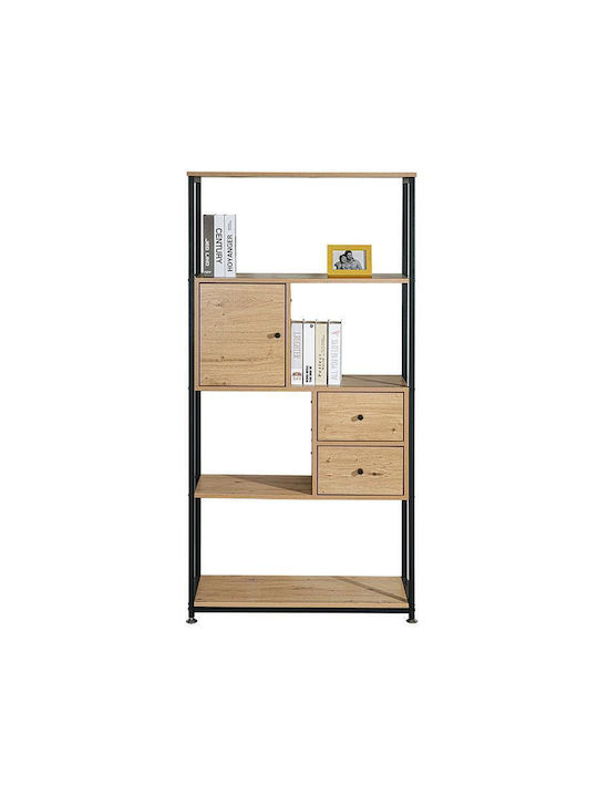 Βιβλιοθήκη Edge Grey Oak 78x30x158εκ.