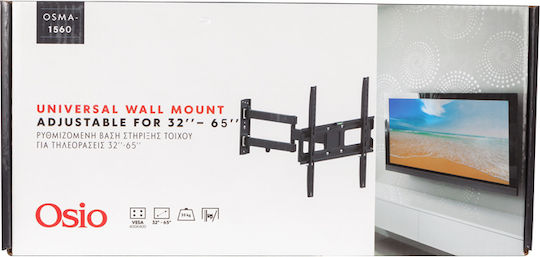 Osio OSMA-1560 OSMA-1560 Wall TV Mount with Arm up to 65" and 35kg