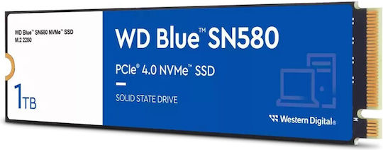 Western Digital Blue SN580 SSD 1TB M.2 NVMe PCI Express 4.0 WDS100T3B0E