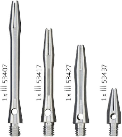 Bull's Simplex Aluminium Shaft Στελέχος για Βελάκια X-Short Silver