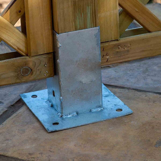 Showood Base for Pergola made of Metal 15x9.1cm 1pcs No 9