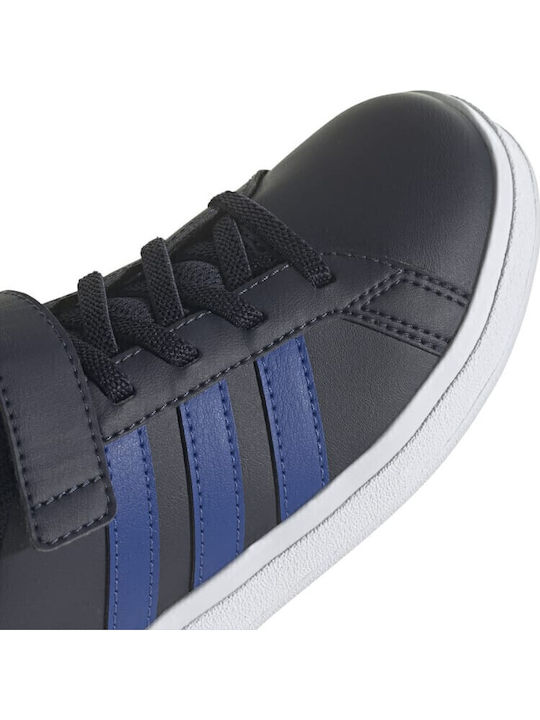 Grand Court 2.0 EL K Kids Sneakers with Hoop and Loop Closure Black