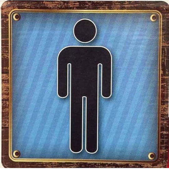 Novatex Plăcuță WC Pentru bărbați 7.5x7.5cm 02-581