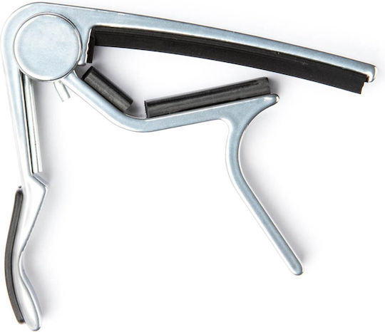 Dunlop Metallic Trigger Capo for Electric Guitar Trigger Capo Electric Curved Silver