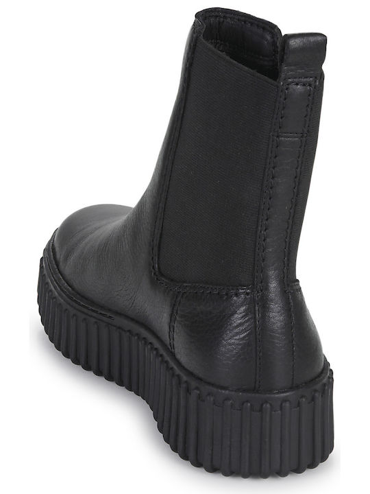 Torhill Maple Leather Women's Chelsea Boots Black