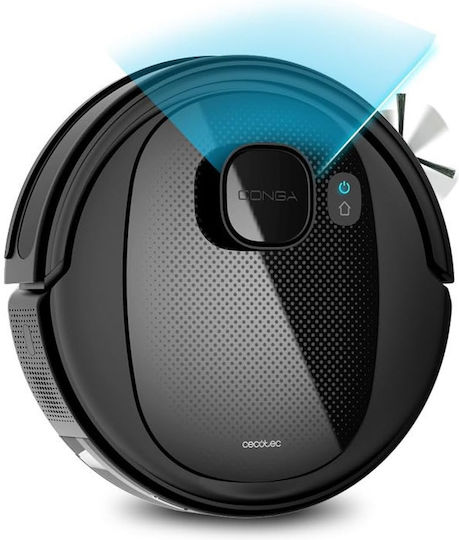 Cecotec Conga 7490 Eternal Genesis Σκούπα Ρομπότ με Χαρτογράφηση Laser & Απορρόφηση 3000Pa Μαύρη