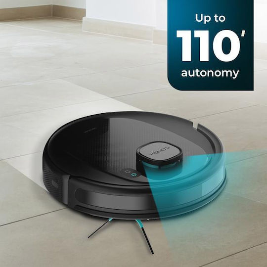 Cecotec Conga 7490 Eternal Genesis Σκούπα Ρομπότ με Χαρτογράφηση Laser & Απορρόφηση 3000Pa Μαύρη