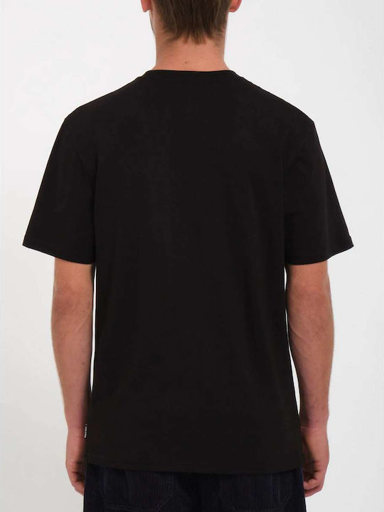 Volcom T-shirt Bărbătesc cu Mânecă Scurtă Negru