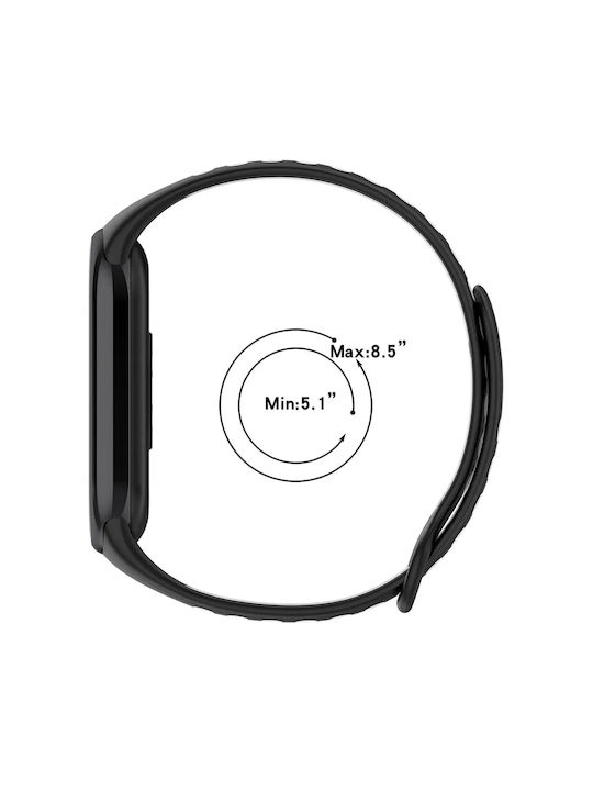 Sonique Sport Λουράκι Σιλικόνης Μαύρο / Κίτρινο (Xiaomi Mi Band 8 / Mi Band 9)
