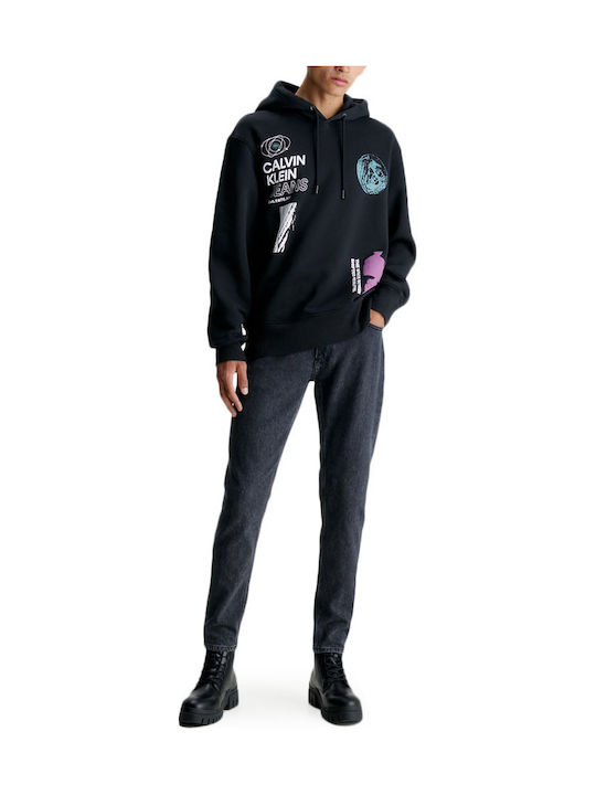 Ανδρικό Παντελόνι Τζιν Cropped με Regular Straight Εφαρμογή Denim Black
