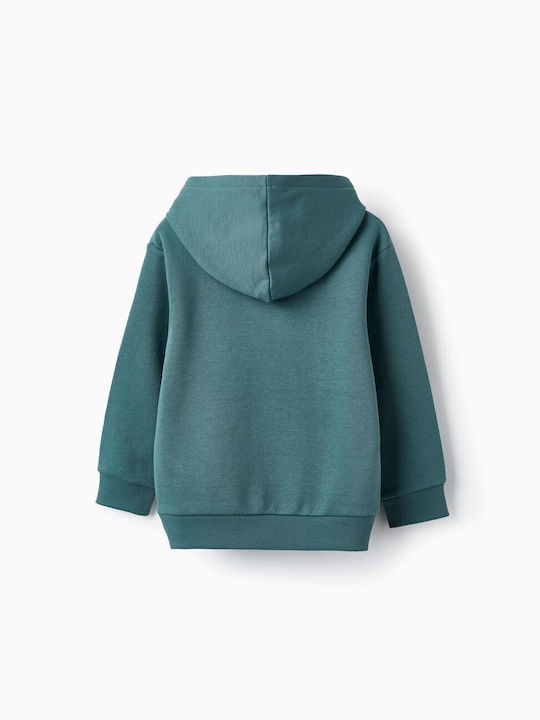 Zippy Kinder Sweatshirt mit Kapuze Petrol Blau