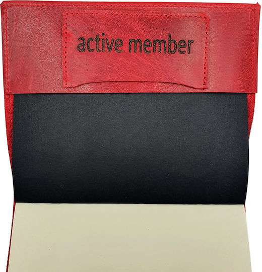 ByLeather Σημειωματάριο 150 Φύλλων με Στυλοθήκη Κόκκινο