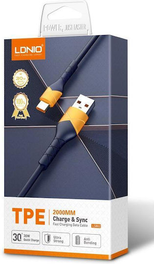 Ldnio LS802 USB 2.0 Kabel USB-C männlich - USB-C 30W Weiß 2m