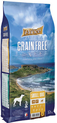 Prince Premium Grain Free 12kg Dry Food Grain Free for Adult Dogs of Small & Medium Breeds with Chicken and Fish