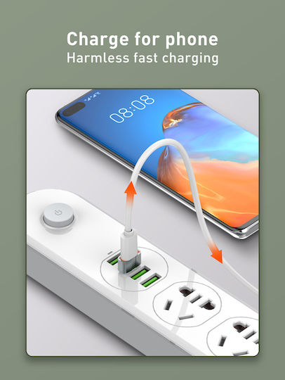 Ldnio LC150 Μετατροπέας USB-A male σε USB-C female Ασημί 1τμχ