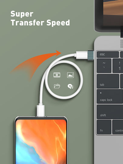Ldnio LC150 Μετατροπέας USB-A male σε USB-C female Ασημί 1τμχ