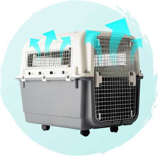 IATA 5 Gray Dog Transport Cage 81x57x65cm