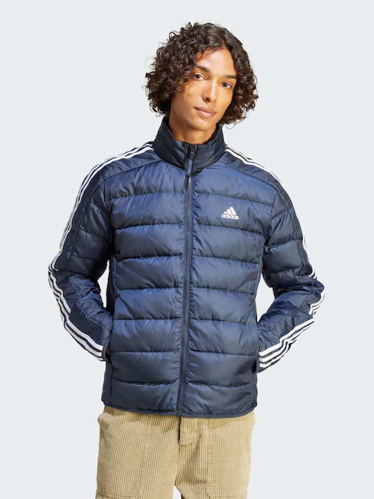 adidas Essentials 3-Stripes Light Winter Jacket Puffer Blue