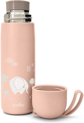 Nuvita Kids Stainless Steel Thermos Water Bottle Pink 400ml