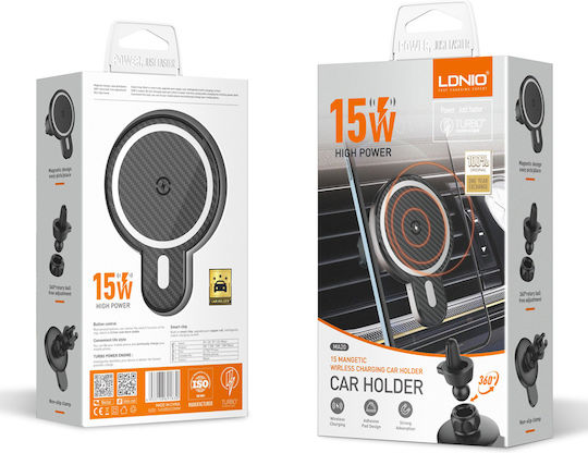Ldnio MA20 Auto Handyhalterung mit Magnet und Kabelloses Laden Schwarz