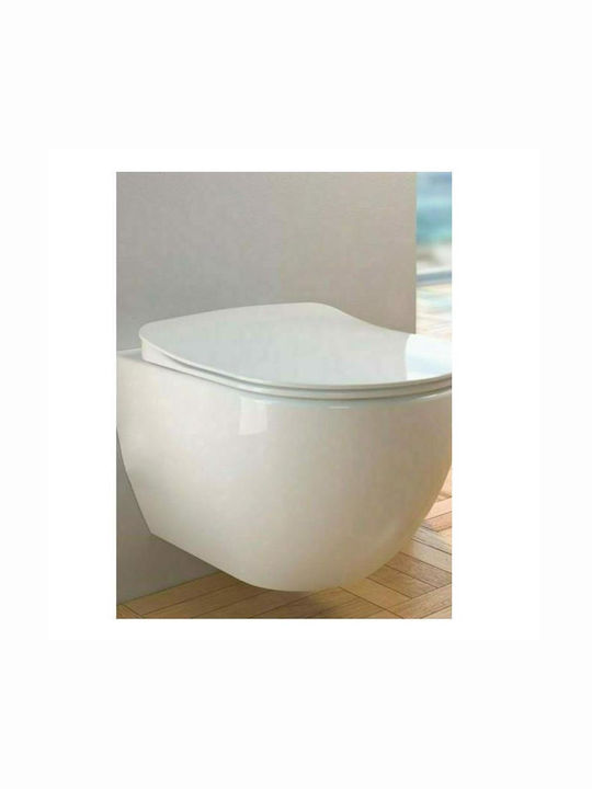 Creavit Plastic Soft Close Toilet Slim Seat White 44.5cm