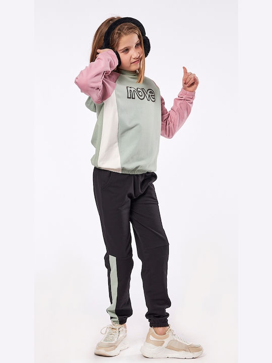 Εβίτα Kids Sweatpants Set Green 2pcs