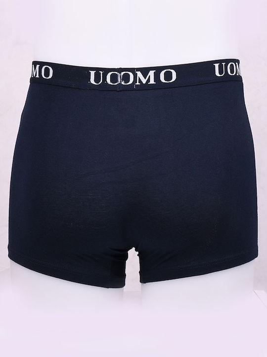 Uomo Herren Boxershorts Blau 3Packung