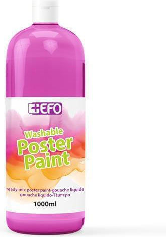 +Efo Poster Paint Τέμπερα Ζωγραφικής Φούξια Ματζέντα σε Μπουκάλι 1000ml