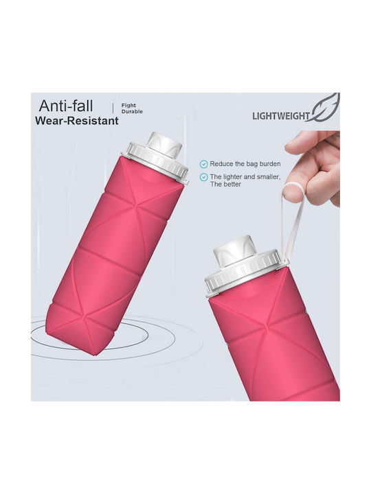 Παγούρι Πλαστικό 600ml Ροζ