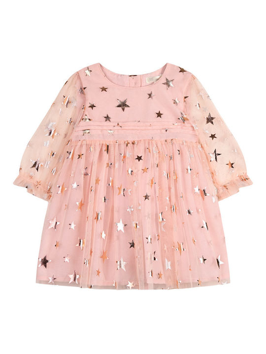 Energiers Kids Dress Long Sleeve Pink