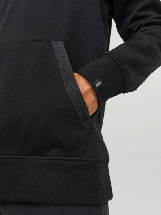 Jack & Jones Φούτερ Μαύρο με Κουκούλα
