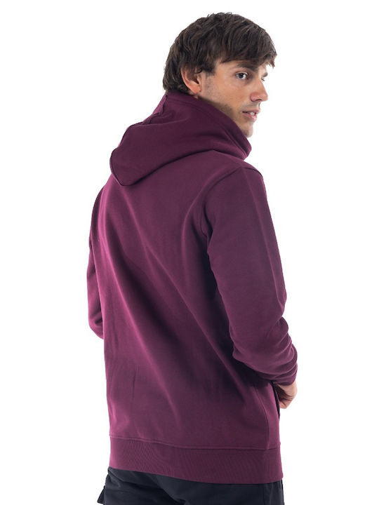 District75 Men's Sweatshirt with Hood Burgundy